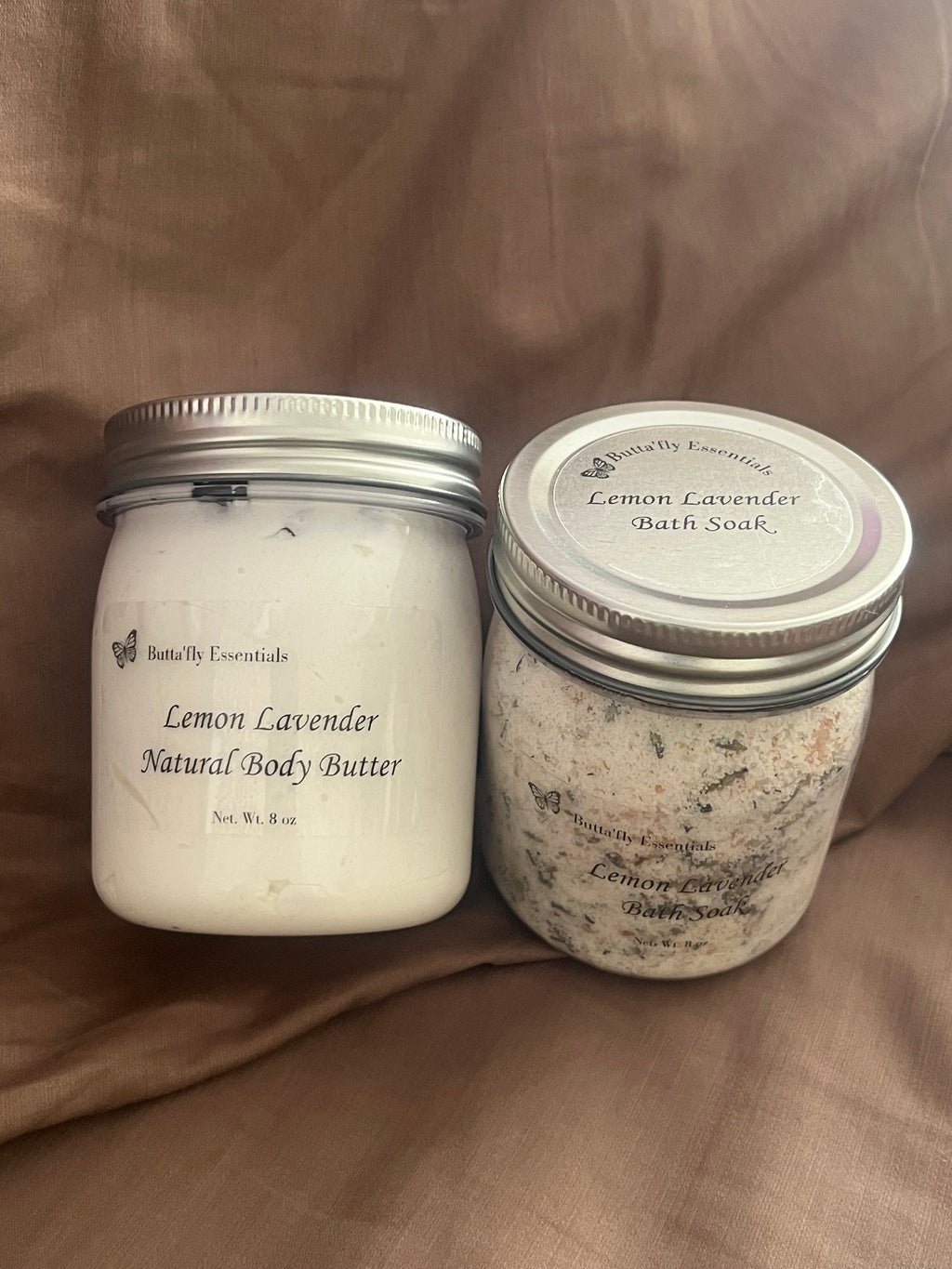 Lemon Lavender bath salts — handcrafted natural soak