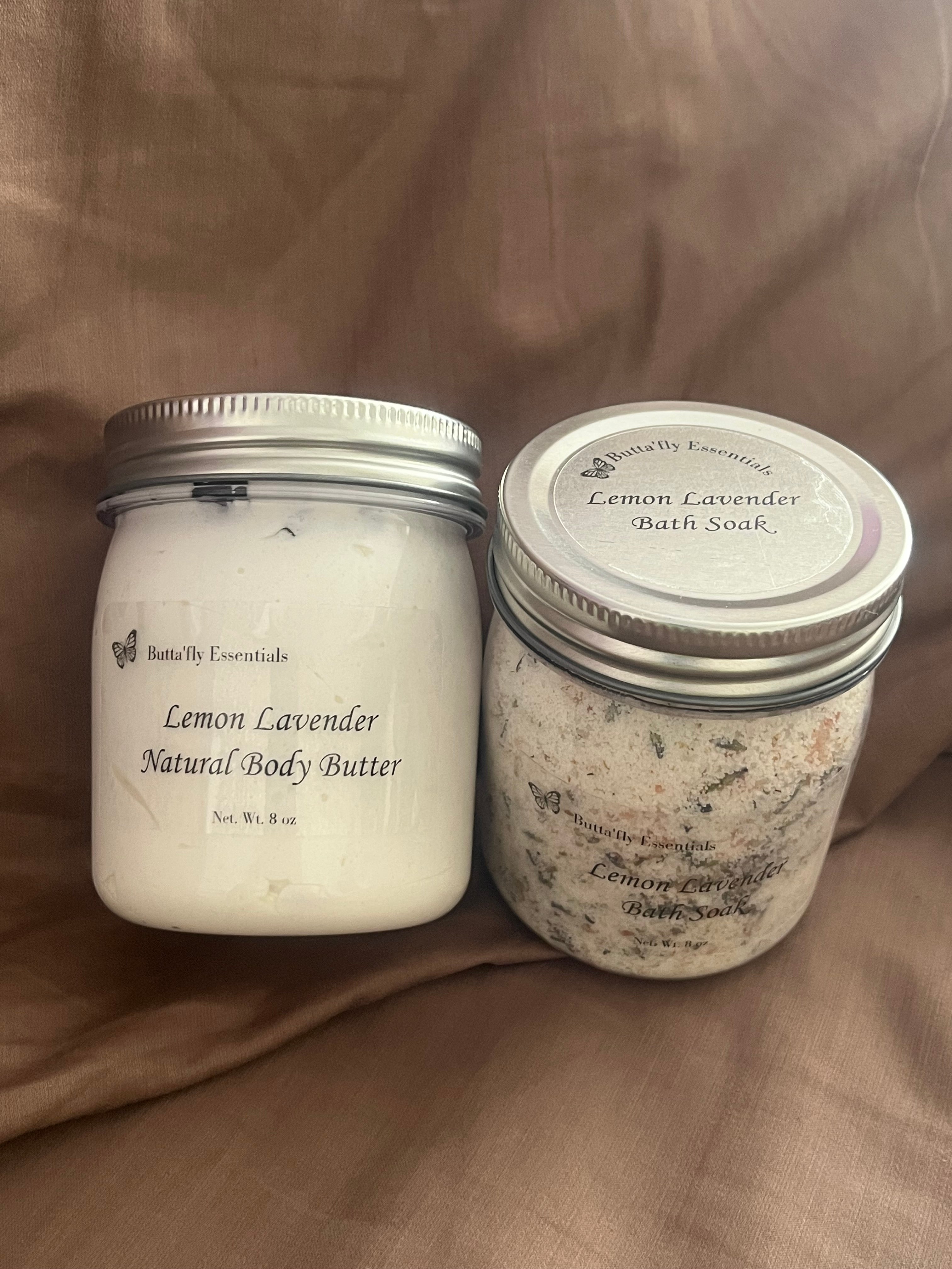 Lemon Lavender bath salts — handcrafted natural soak