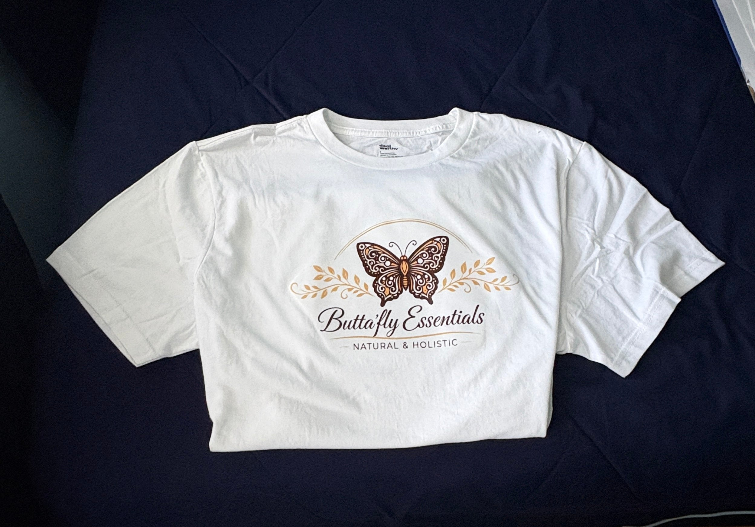 Butta'fly Essentials white logo t-shirt