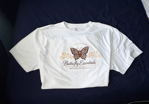 Butta'fly Essentials white logo t-shirt
